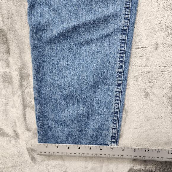 Vintage Lee Jeans Womens 20W Blue High Rise Tapered Leg Elastic Waist Mom Baggy - Picture 11 of 12